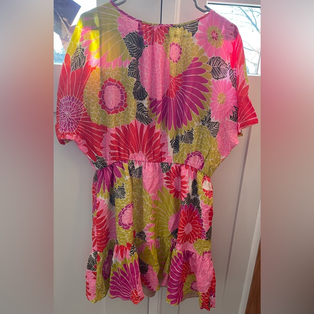 Trina Turk Pink Orange Yellow Floral Mini Dress - Picture 6 of 12
